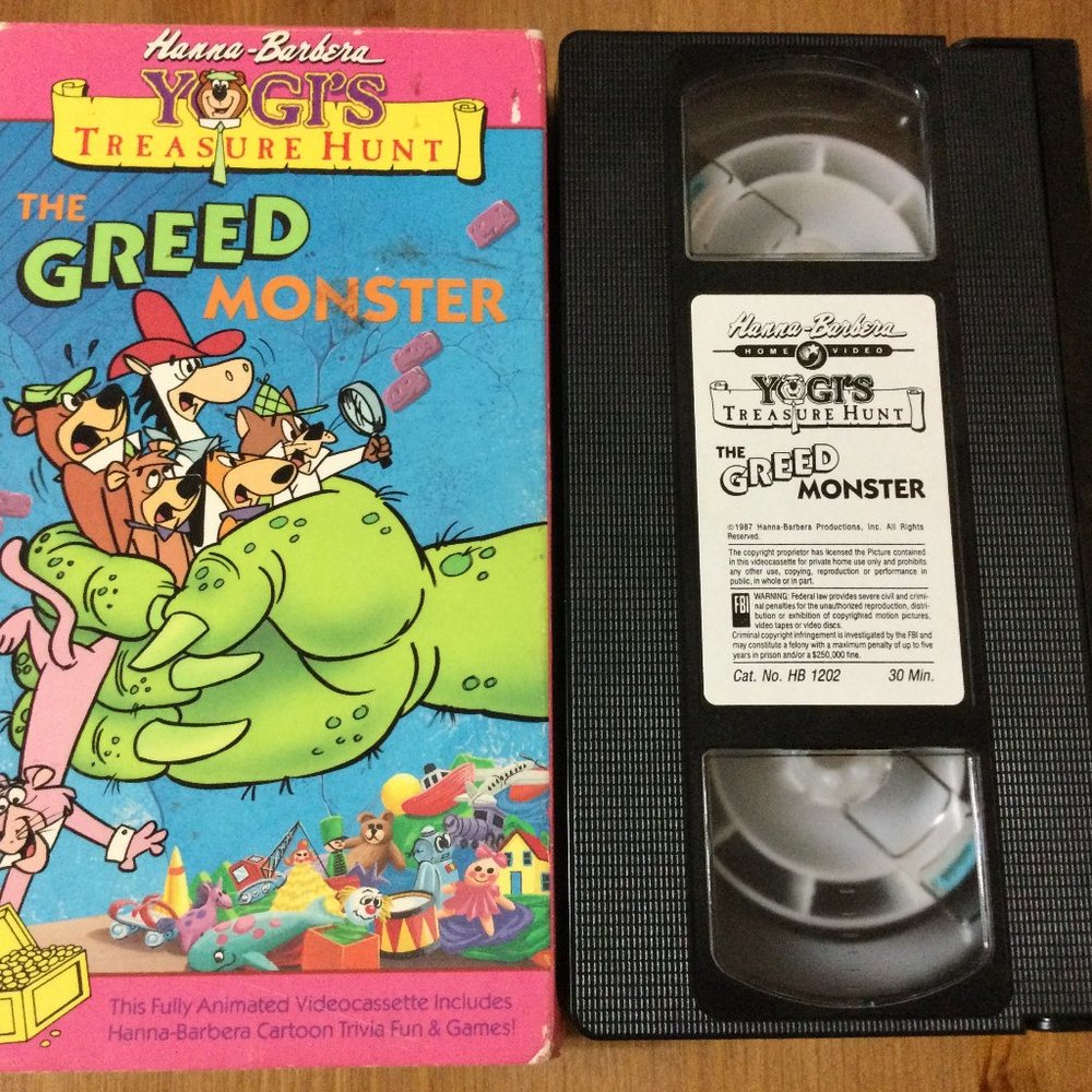 Yogi's Treasure Hunt The Greed Monster VHS 1987 Hanna Barbera